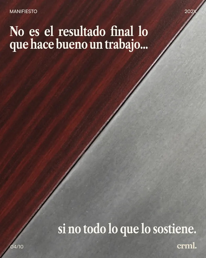 El proceso: No es el resultado final lo que hace bueno un trabajo, si no todo lo que lo sostiene.